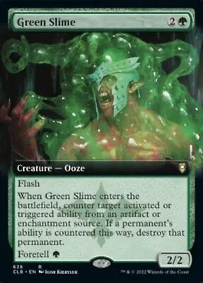 Green Slime - Extended Art X1 NM Magic The Gathering 1x Commander Legends: Battl • $1.98