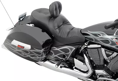 Drag Specialties - 0810-1542 - Low-Profile Touring Seat - Pillow Style - Black - • $608.95