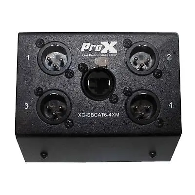 ProX 4 Channel XLR Male Over CAT-5/CAT-6 Portable Snake Box [XC-SBCAT6-4XM] • $35.99