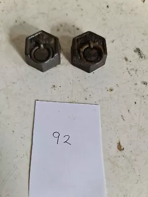 £12.99 • Buy Pair Of Ring Vintage Metric Cast Iron Hexagonal Rare Weights 1/2 Hectog Balanced
