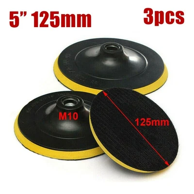 125mm 3pcs 5'' Angle Grinder Backing Pad Disc For Sander Hook And Loop • $22.80