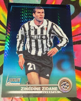 2022-23 Stadium Club Chrome Soccer Zinedine Zidane Aqua Parallel Juventus SP • £3