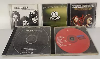 5X Various Artists CDs/BEE GEES/FLEETWOOD MAC/CREEDENCE CLEAR WATER • $29.99