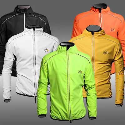 Men's Windproof Jackets Cycling Coat Fashion Running Tops Bike Jersey Jacket US • $18.98