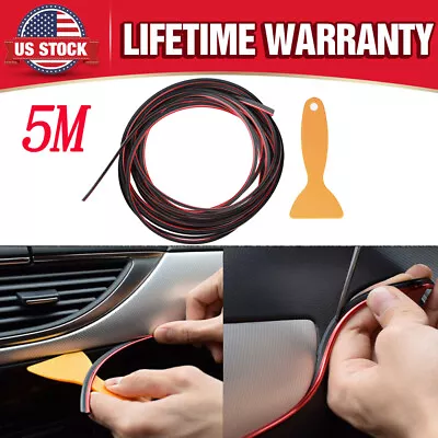 5M Red Car Van Interior Door Gap Edge Line Insert Molding Trim Strip Accessories • $6.95