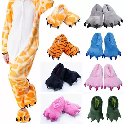 £11.99 • Buy Men Women Kids Dinosaur Claw Kigurumi Shoes Indoor Monster Feet Slippers Shoes *