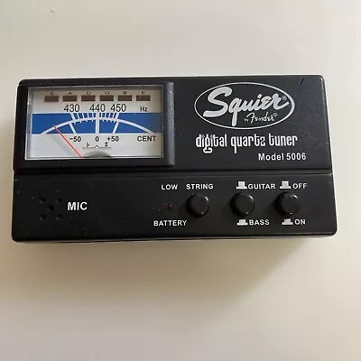 Fender Squire Model 5006 Starcaster Digital Quartz Guitar Tuner Guitar Bass Zak • $7.55