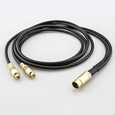 5ft 5-Pin Din Male To 2RCA Gold Female Audio Cable • $22.99
