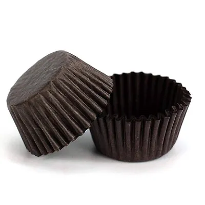 $8.99 • Buy 500pcs Mini Brown Paper Baking Cups Cupcake Liners Cake Balls Truffles Candies