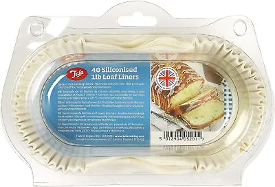 40x Tala Baking Cooking Siliconised Reuseable Greaseproof Loaf Liners - 1lb • £8.99