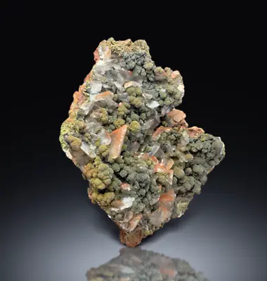 Rare Hematite Included Calcite On Mottramite From Tsumeb Mine Namibia • $695