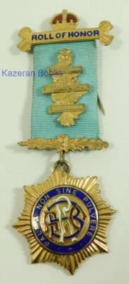 £19.99 • Buy Vintage Solid Silver RAOB Buffaloes Roll Of Honour Medal Jewel Lady Maud Lodge