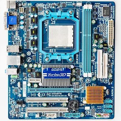 Gigabyte GA-MA78LMT-S2 AM3 760G Motherboard MATX DDR3 AMD Athlon II Quad Core • $46