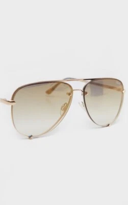 $55 • Buy Demo Quay High Key Rimless Gold Aviator | Original Size New With Tags/case