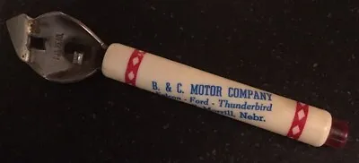 Vintage B & C Motor Company Falcon Ford Thunderbird Bottle Opener Mitchell Nebr. • $9.99