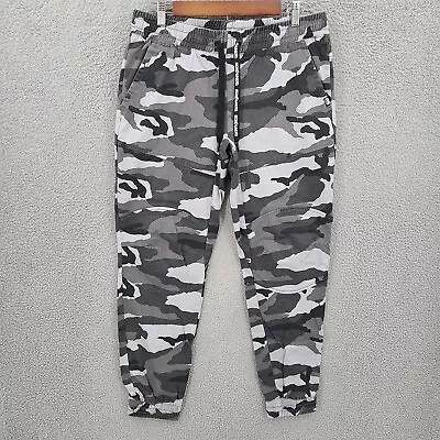 Ecko Unltd Pants Mens Medium 34x30 Gray Camouflage Jogger Elastic Waist • $19.88