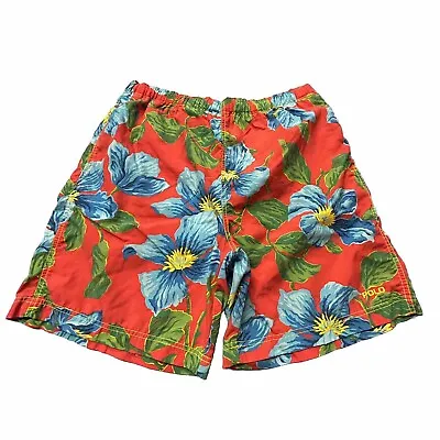 Vtg Polo Sport Ralph Lauren Floral Hawaiian Swim Trunks Board Shorts Red L (5) • $9.99