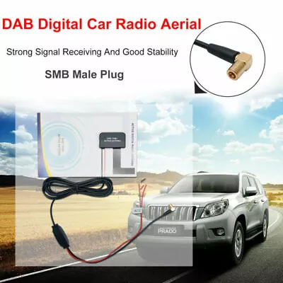 DAB/DAB+ Glass Mount DAB Digital Car Radio Aerial Antenna Adhesive SMB • $31.69