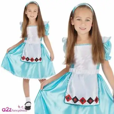 £10.99 • Buy Girls Alice Costume Wonderland Storybook Book Day Kids Fancy Dress 4- 12 Years