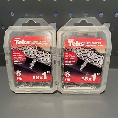 2 X Buildex 21528 Teks #8 X 1” Lath To Wood Or Metal Screws 340 Total New In Box • $19.95