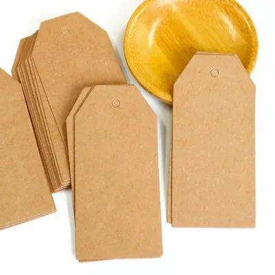 Kraft Brown Luggage Tags 20pc DIY Collection Gift Tag Craft Packaging Labels • £3.50