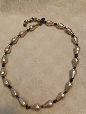 Vintage Signed Miriam Haskell Pearl Necklace • $80