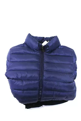 Moncler Girls High Neck Long Sleeve Mid-Length Puffer Coat Purple Size 12Y • $89.99