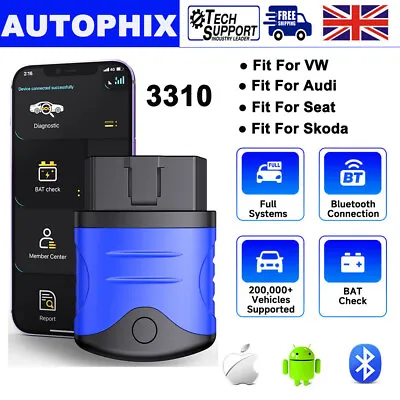 AUTOPHIX 3310 OBD2 Scanner All-System Car Diagnostic Scan Tool SRS TPMS Reset • £45