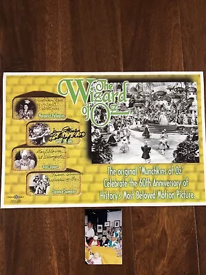 WIZARD OF OZ Munchkin Autographs FOUR ACTUAL SIGNINGS! • $75