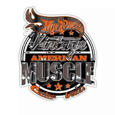 Hot Wheels Vintage American Muscle Garage Vinyl Sticker Decal Car Truck Cornhole • $5.99