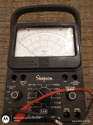 Simpson 260 Series 8 Analog Multimeter Volt OHM Milliammeter • $60