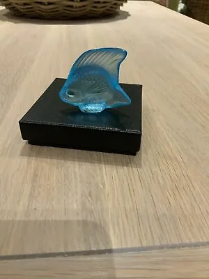 Lalique Crystal Fish Sculpture: Light BLUE Bleu #10362700 Brand New Boxed Rare • £67