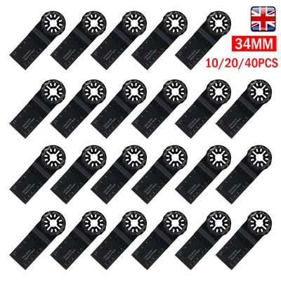 £22.99 • Buy 40Pcs Bi-metal Compatible Multi Tool Blades Set 34mm For Bosch Fein Makita