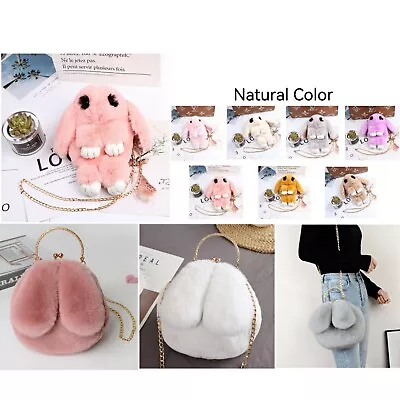 Bunny Faux Rabbit Fur Crossbody Handbag Shoulder Bag Backpack Fashion Gifts AU • $17.99