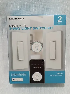 Merkury Innovations Smart WiFi 3 Way Light Switch Kit NEW • $14.99