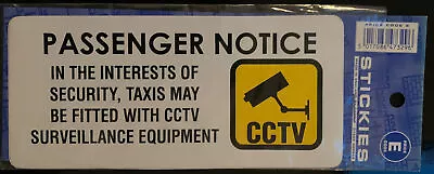 £3.10 • Buy Passenger Cctv Notice Sticker For Taxis