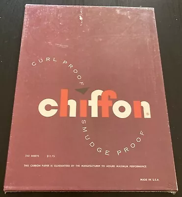 Vintage Chiffon Carbon Paper 250 Sheets 8.5  X 11  Black READ Description  • $19.99