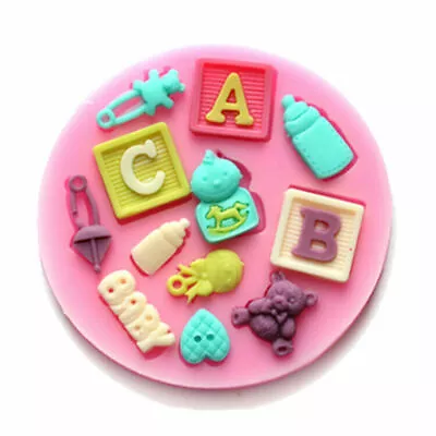 Baby Letter Silicone Fondant Mould Chocolate Cake Baking Candy Sugar Craft Mold • £3.29