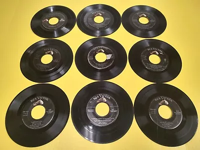 FOR DECOR:LOT OF 9 ELVIS PRESLEY 7  45 EP VINYL RECORDS Heartbreak Loving Blue • $9.07