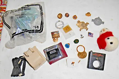 Vintage Estate Junk Drawer Lot Star Wars Tack Pins Ronson Lighter • $12.99