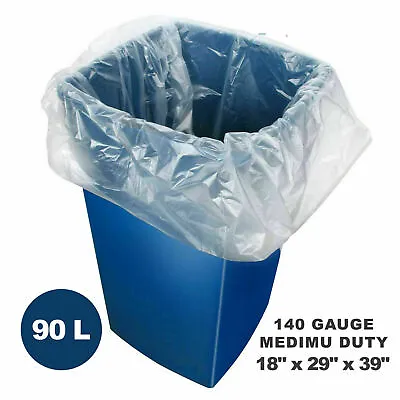 £2.49 • Buy Clear Refuse Sacks 160G Bin Liners Rubbish Scrap Waste Recycling Bags 18x29x39 