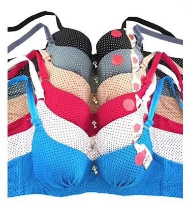 Lot 6 Lace Push Up BRAS Sexy 3 Hook Multi-Color Underwire B C Cup #99819 • $25.99