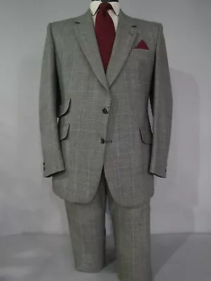 Custom Tailored Canada J Press Style Prince Of Wales Check Hacking Suit 42 R • $299