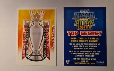 Match Attax Attack Extra 2008/09 08/09 Sneak Preview Trophy Limited Edition Card • £6.79