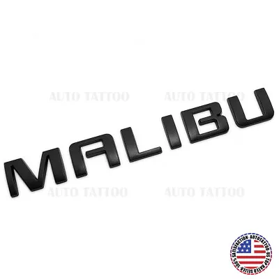 Chevy Malibu Trunk Lid Door Letter Emblem Logo Badge Nameplate Matte Black Sport • $14.99