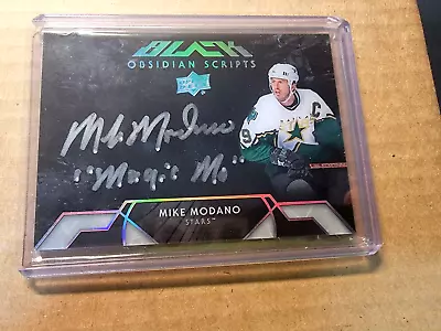 2018-19 UD Black Mike Modano Obsidian Scripts Patch Auto HOF • $22.50