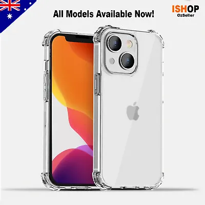 $6.99 • Buy Clear Shockproof Bumper Back Case Cover For IPhone 15 14 13 12 11 Pro XS MAX XR