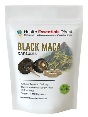 £0.99 • Buy Organic Black Maca Capsules PURE NO FILLERS 700mg (Fatigue, Libido, Peruvian) 