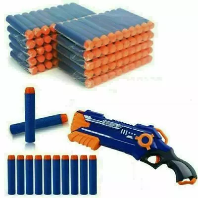 100Pc Bullets SOFT HEAD Nerf N-Strike Elite Dart Refill Fits Most Nerf Guns BLUE • $13.99