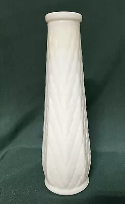 Vintage E.O. Brody Co Milk Glass Bud Vase Quilted Diamond Pattern • $12.99